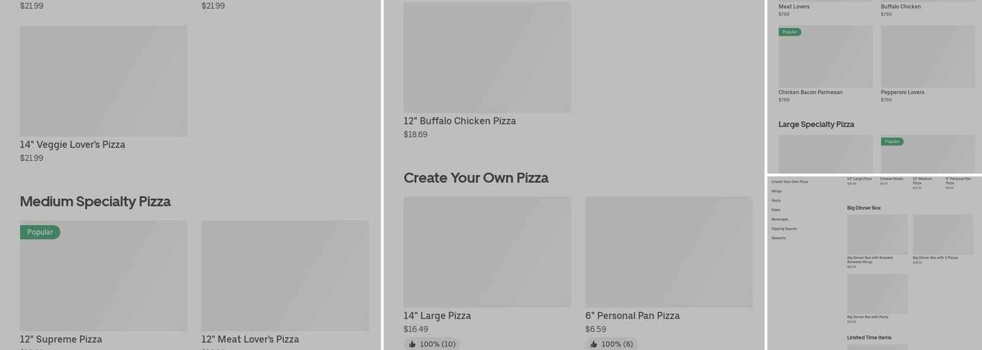 Pizza Hut Menu