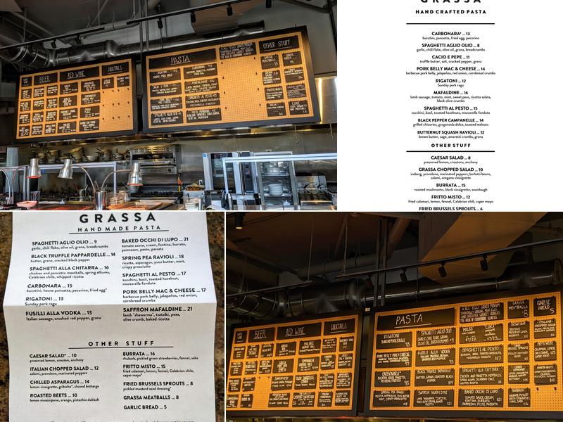 Grassa Menu