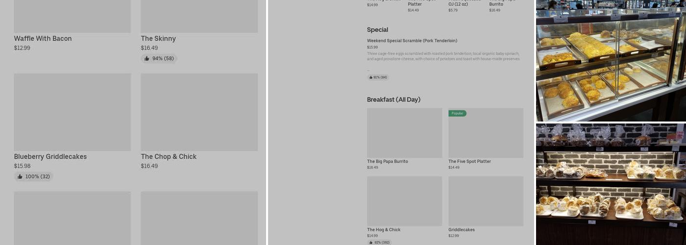 BF Bakery & Cafe Menu