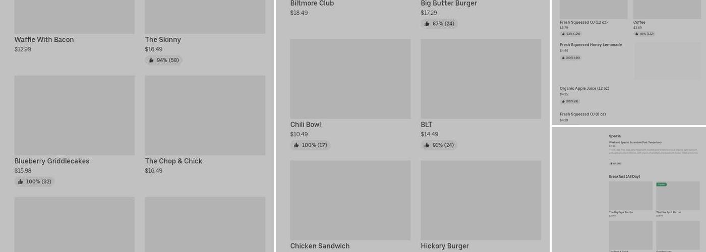BF Bakery & Cafe Menu