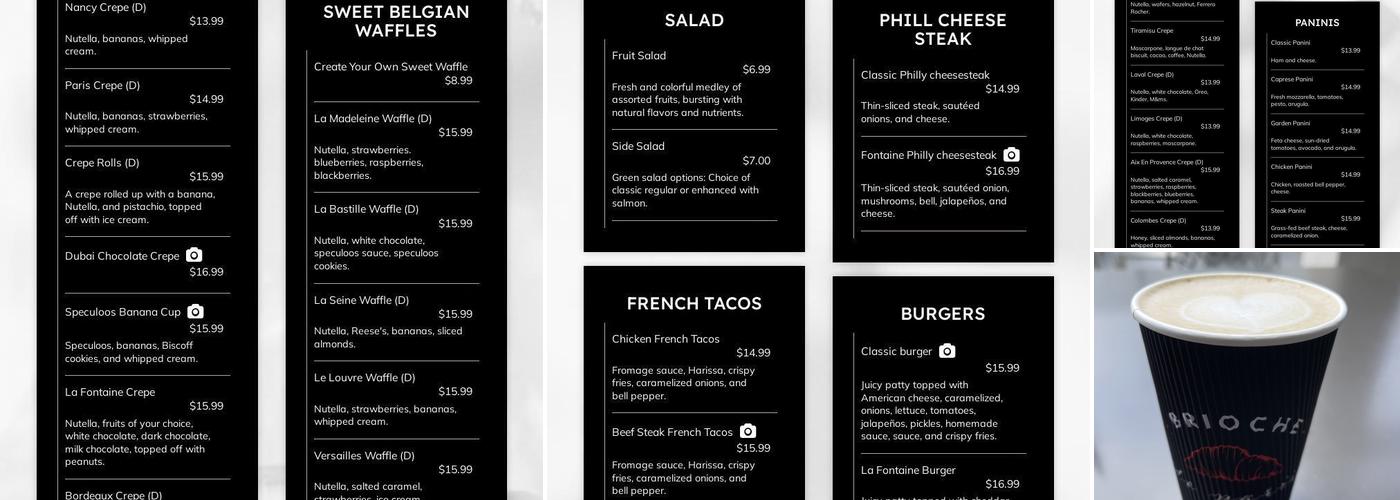 Crêpe la Fontaine Menu