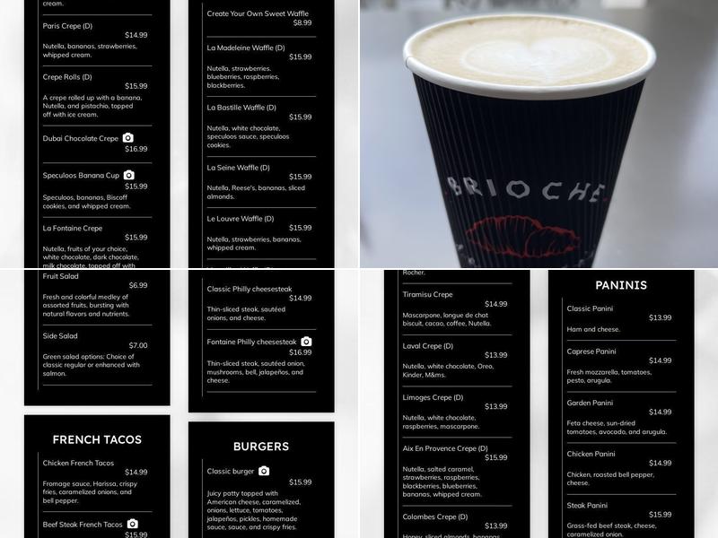 Crêpe la Fontaine Menu