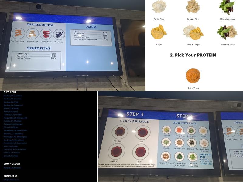 Poki Bowl Menu