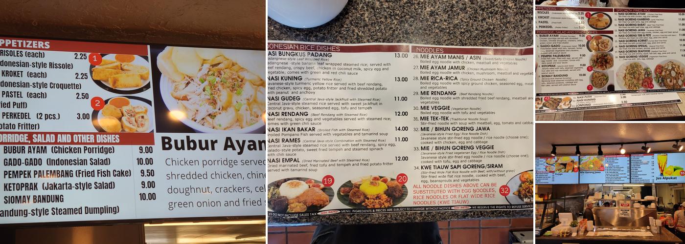 Indo Bistro Menu