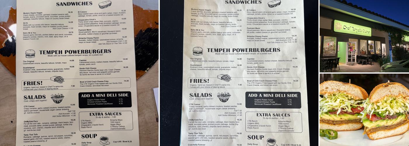 Chef Tanya's Kitchen - Palm Desert Menu