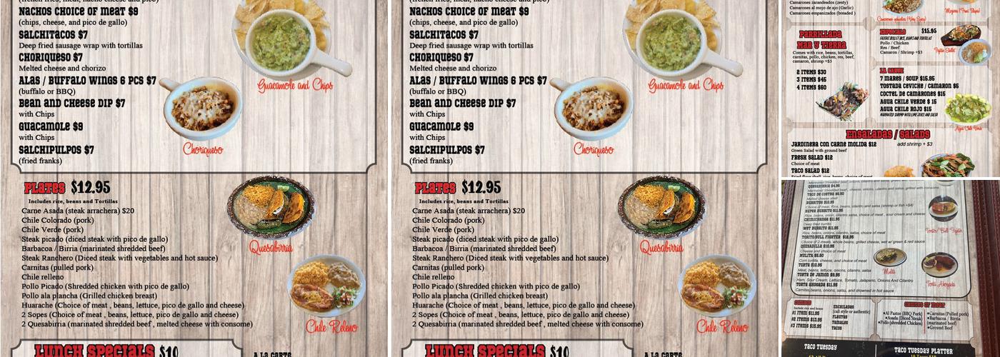 Compadres Grill & Bar Menu