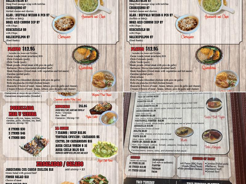 Compadres Grill & Bar Menu