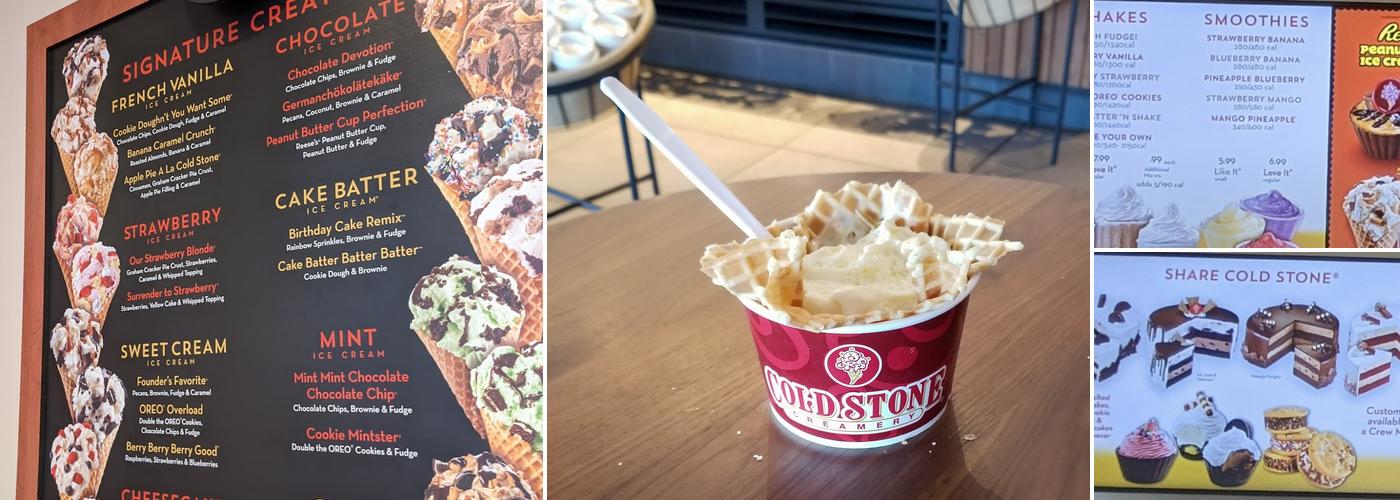 Cold Stone Creamery Menu
