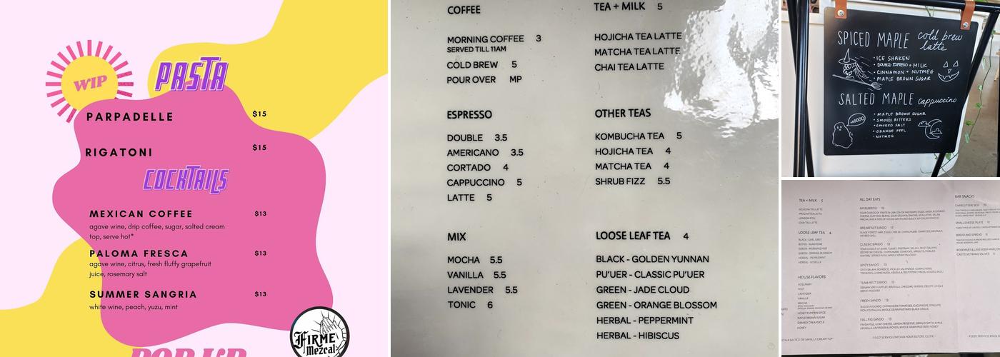 Work In Progress Menu