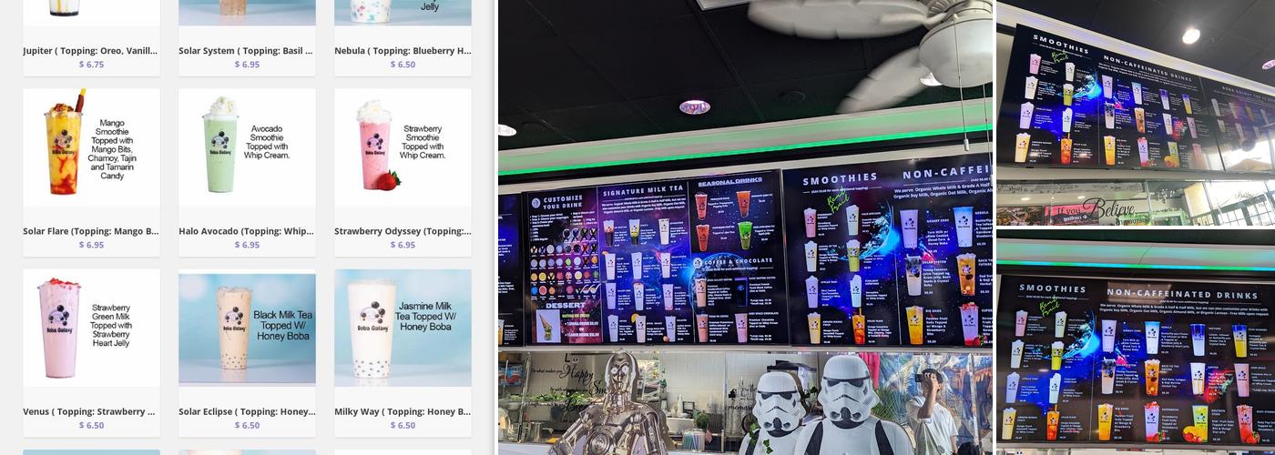 Boba Galaxy Menu