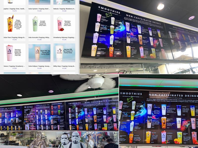 Boba Galaxy Menu