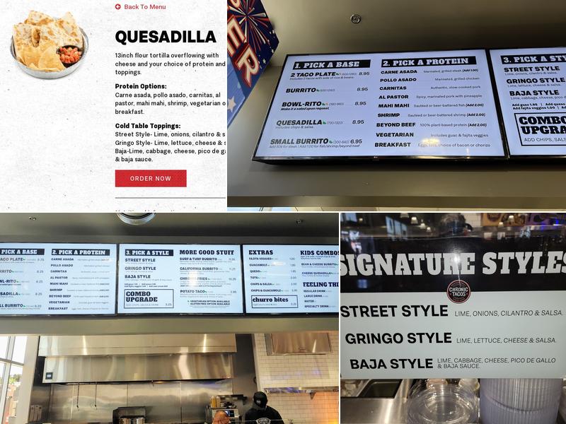 Chronic Tacos Menu