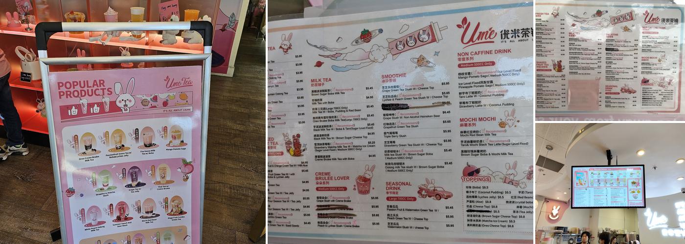 Ume Tea Menu