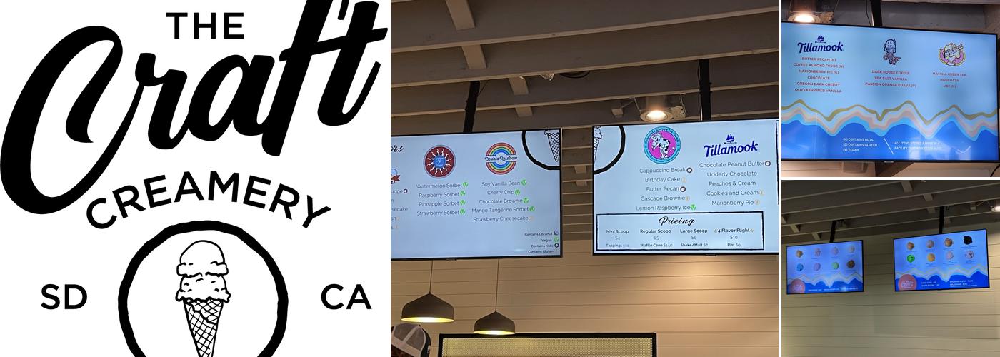 The Craft Creamery Menu