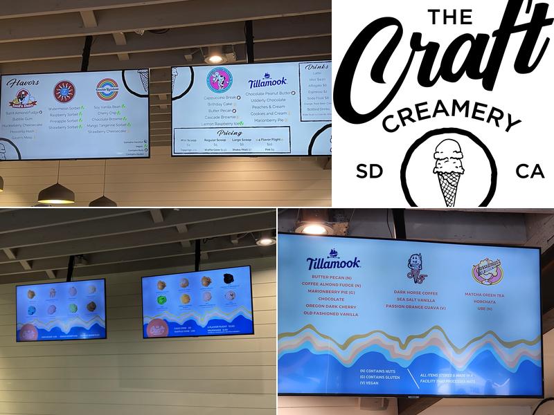 The Craft Creamery Menu