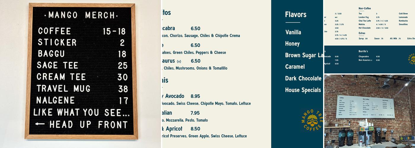 Mango Tree Coffee Menu