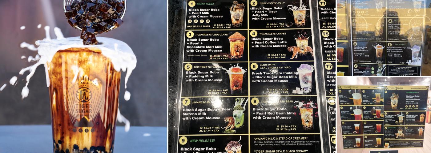 Tiger Sugar Menu