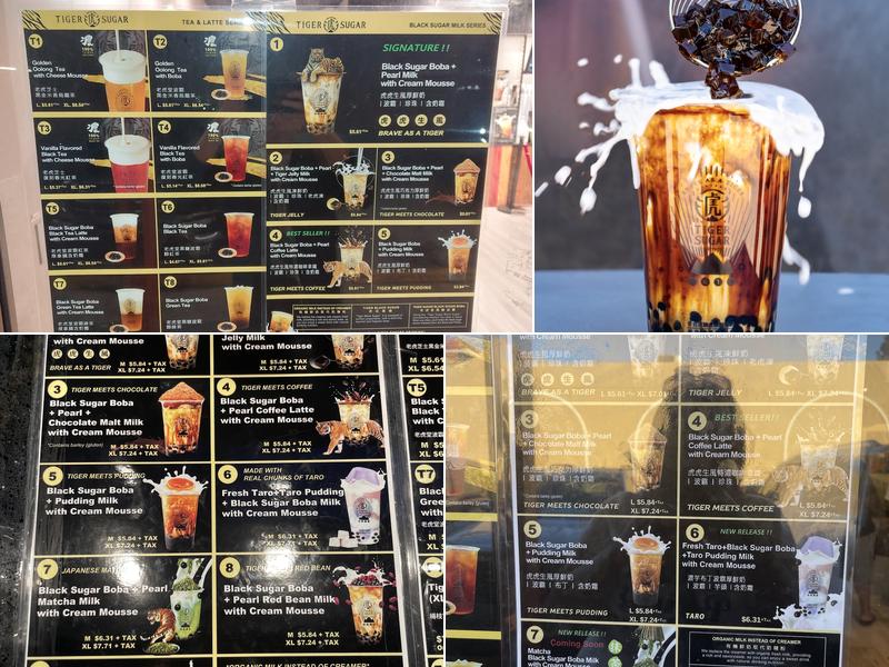 Tiger Sugar Menu