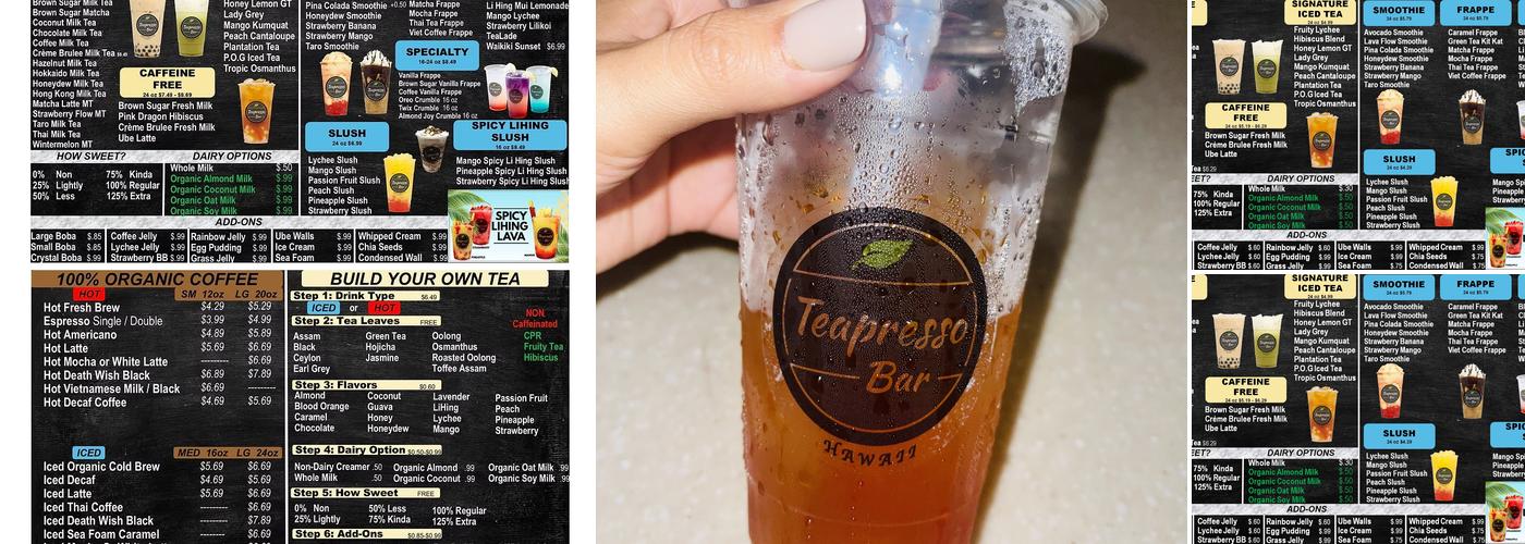 Teapresso Bar - Ewa Beach Menu
