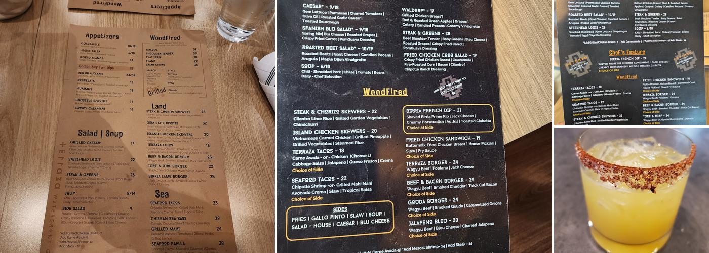 Terraza Waterfront Grill Menu