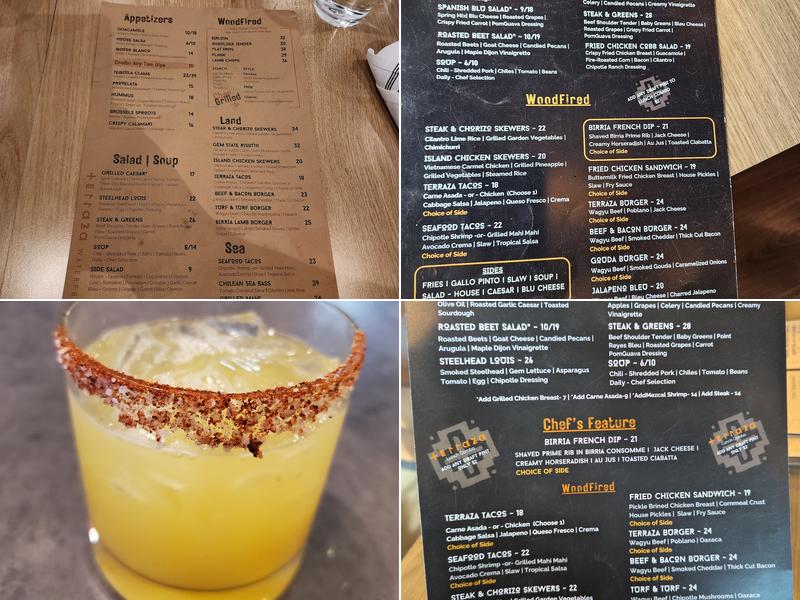 Terraza Waterfront Grill Menu