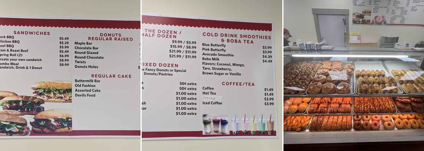 Ath Donuts Menu