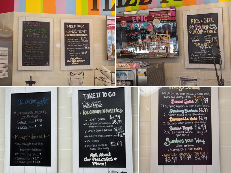 Tizzys Treats & Eats Menu