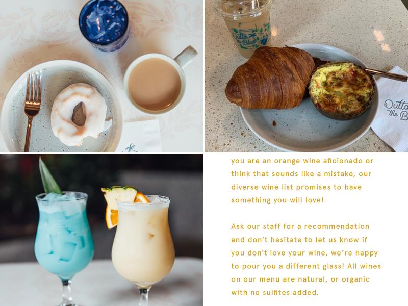 Outta the Blue Cafe Menu