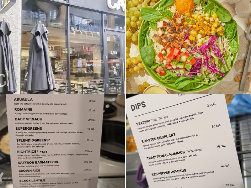 CAVA Menu
