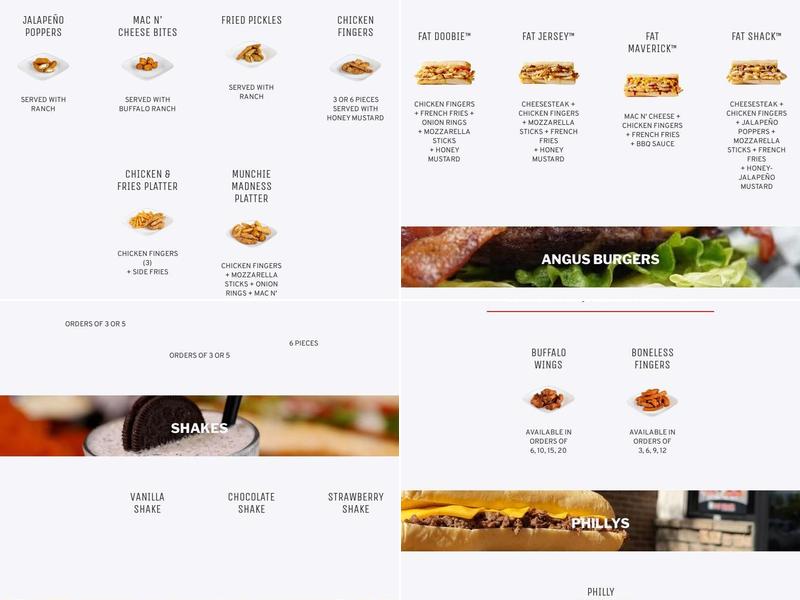 Fat Shack Menu