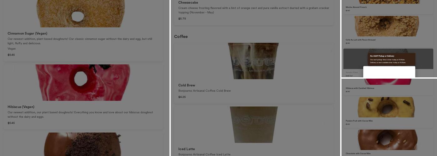 Dough Menu