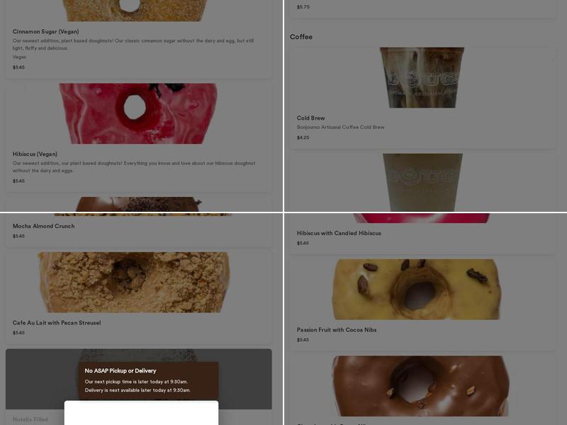 Dough Menu
