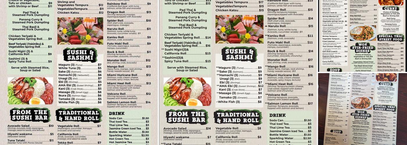 Pinto Sushi Thai Kitchen Menu
