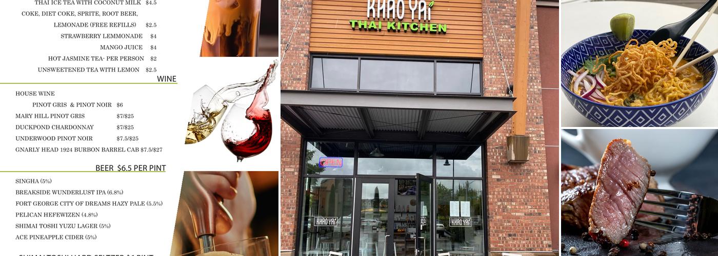 Khao Yai Thai Kitchen Menu