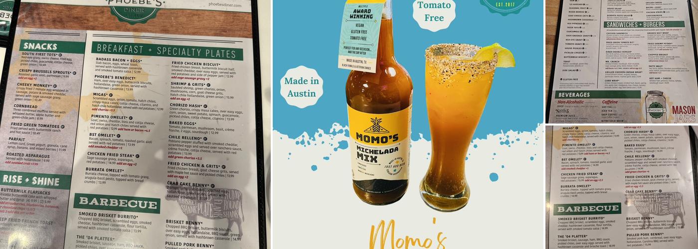 Phoebe's Downtown Menu