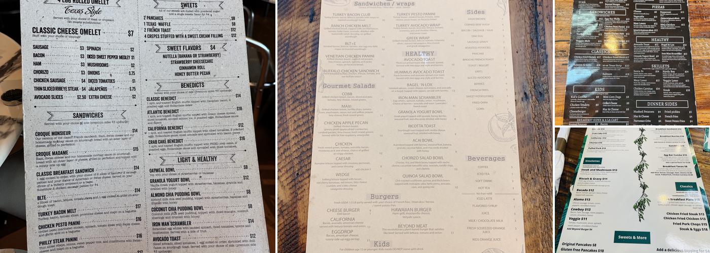 Egg Bar Brunch Menu