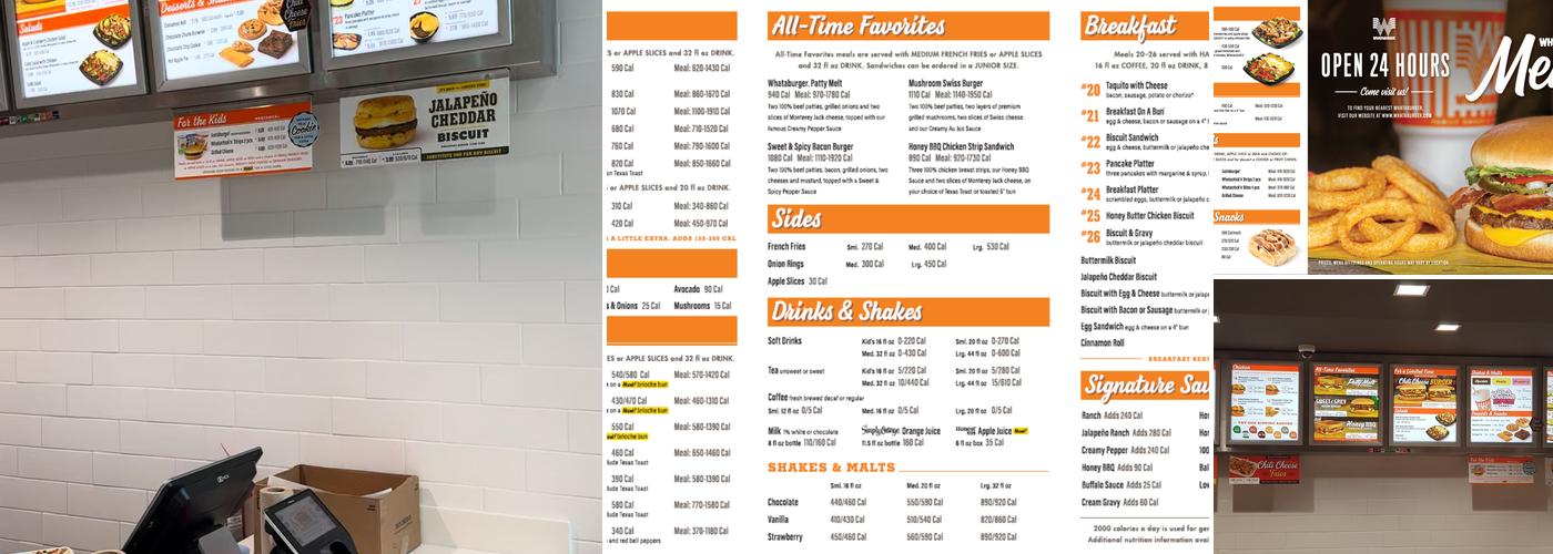Whataburger Menu
