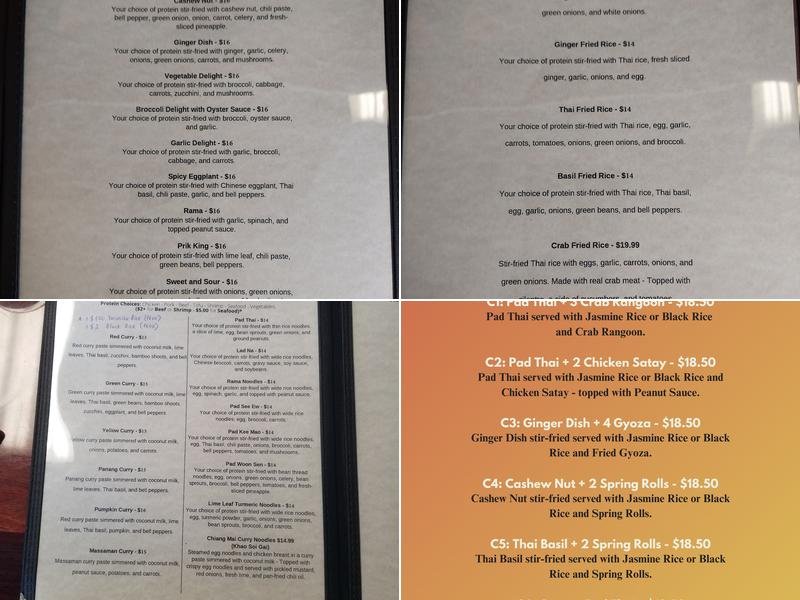 Thai Lime Leaf Menu