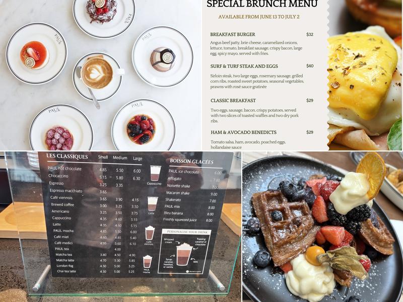 Paul Restaurant, Café and Bakery Menu