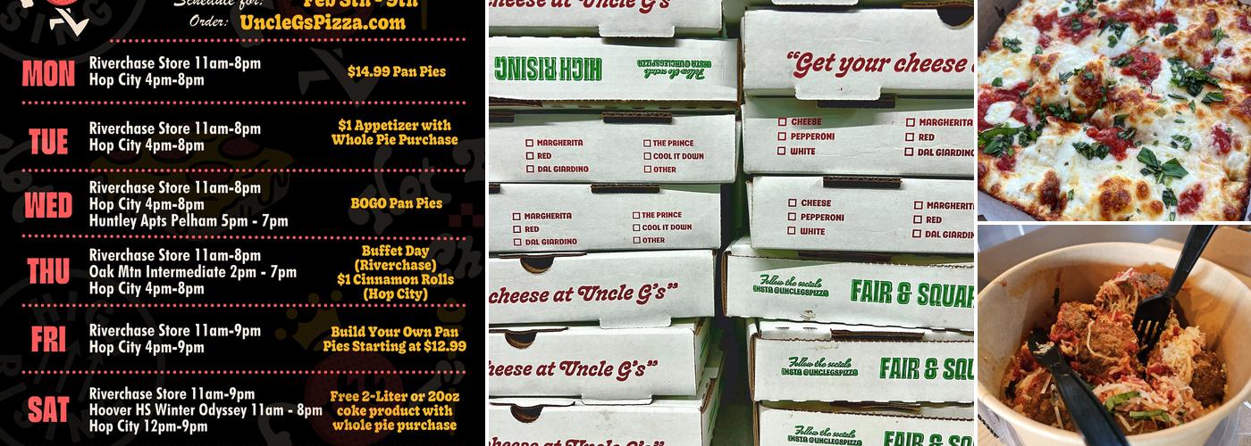 Uncle G's Pizza at Hop City Menu