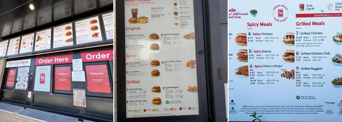 Chick-fil-A Menu