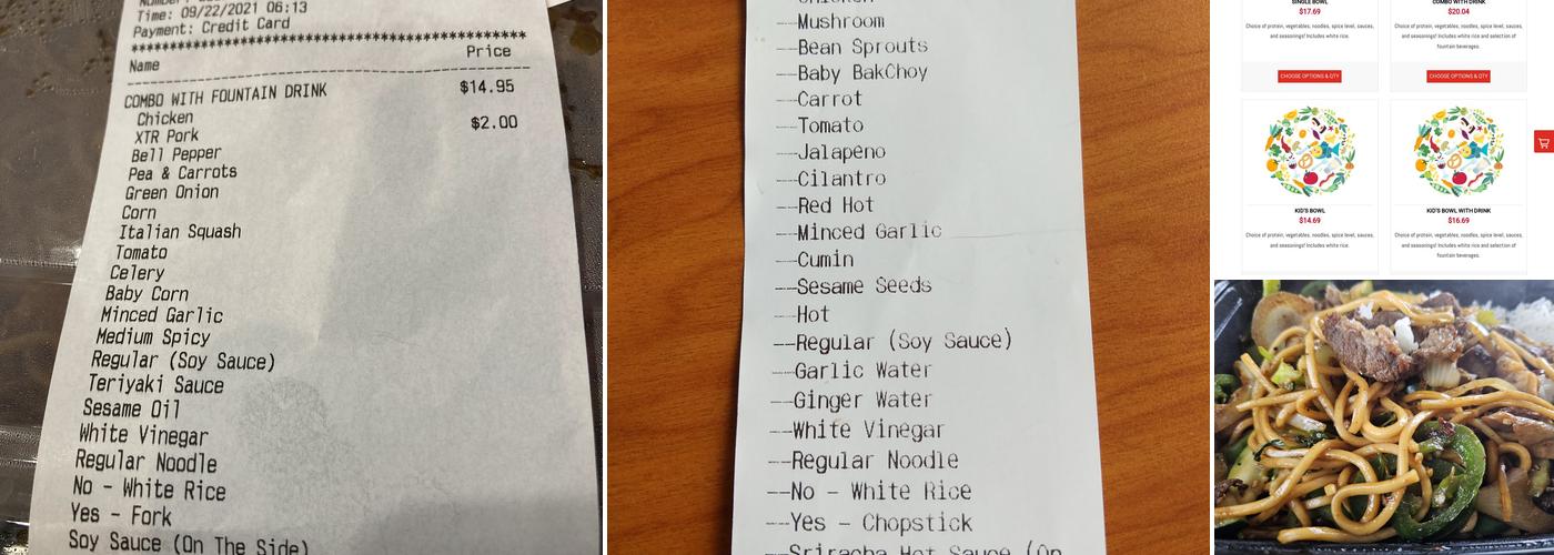 Griddle Mongolian Grill - Rialto Menu