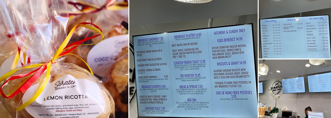 Scratch Bakery Cafe Menu