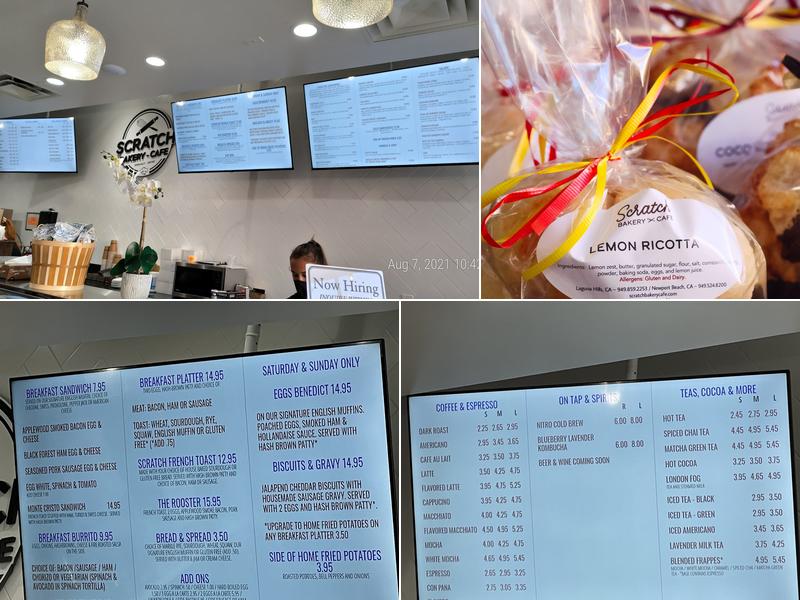 Scratch Bakery Cafe Menu