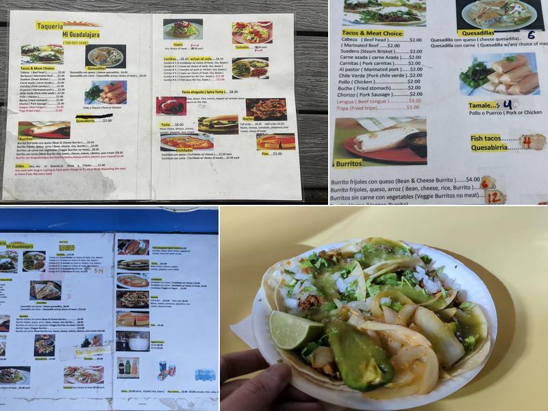 Taqueria mi Guadalajara Menu