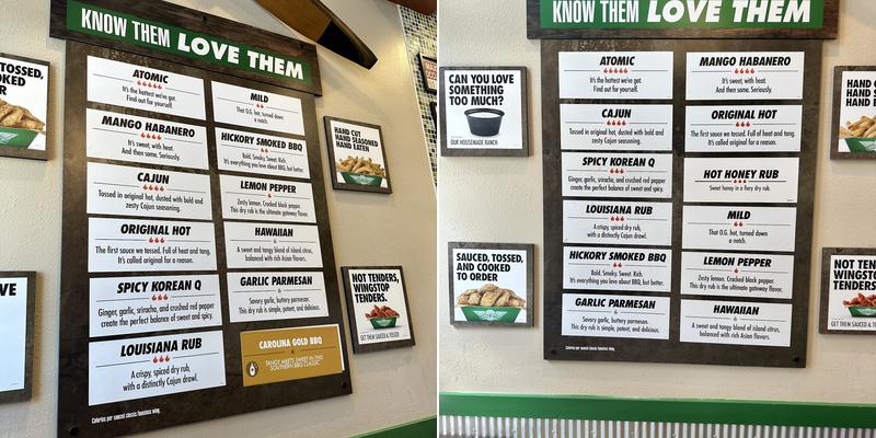 Wingstop Menu