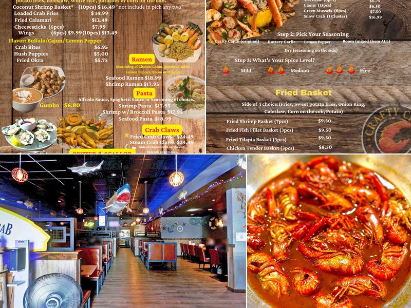 CRAFTY CRAB Menu