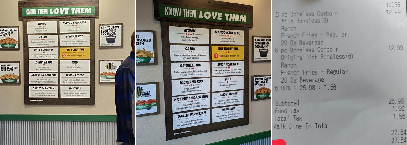 Wingstop Menu