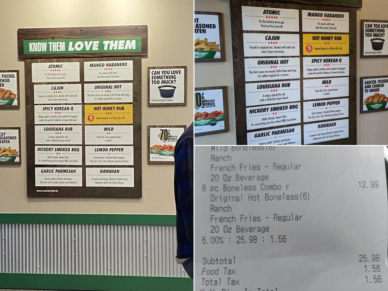 Wingstop Menu
