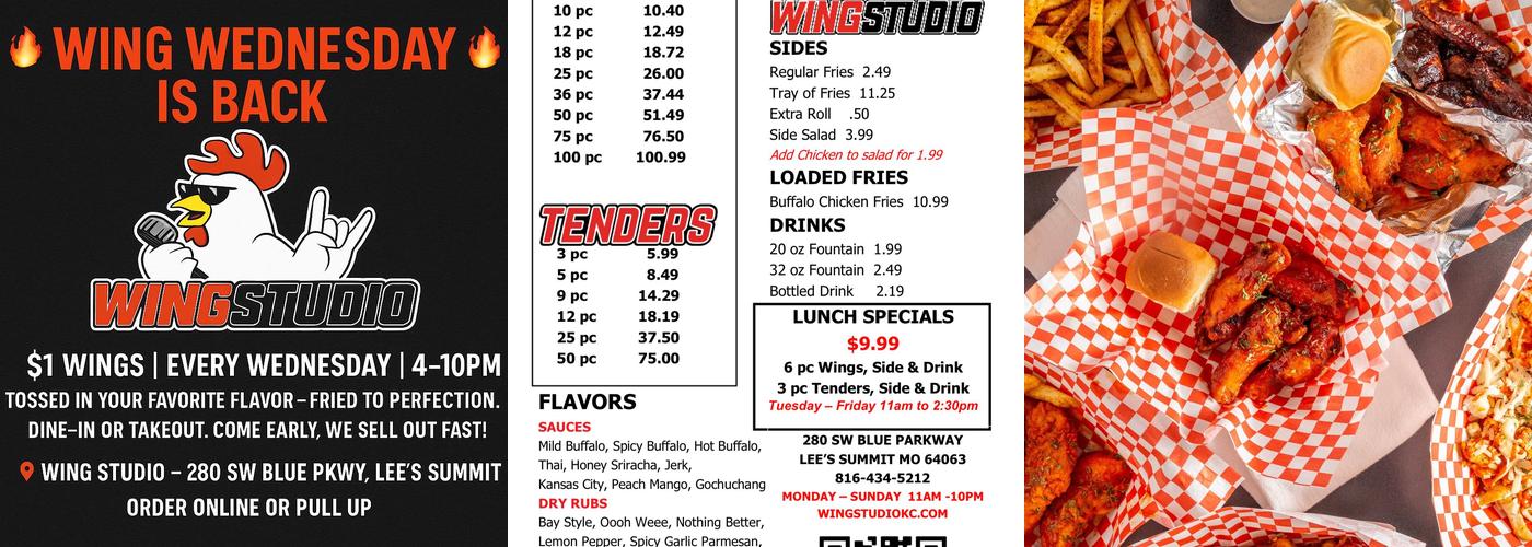 Wing Studio Menu